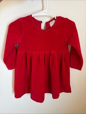 Hanna Andersson Red Velvet Long-Sleeve Dress